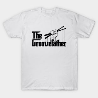 The Groovefather Vintage Drums Drumming - Band Drummer T-Shirt